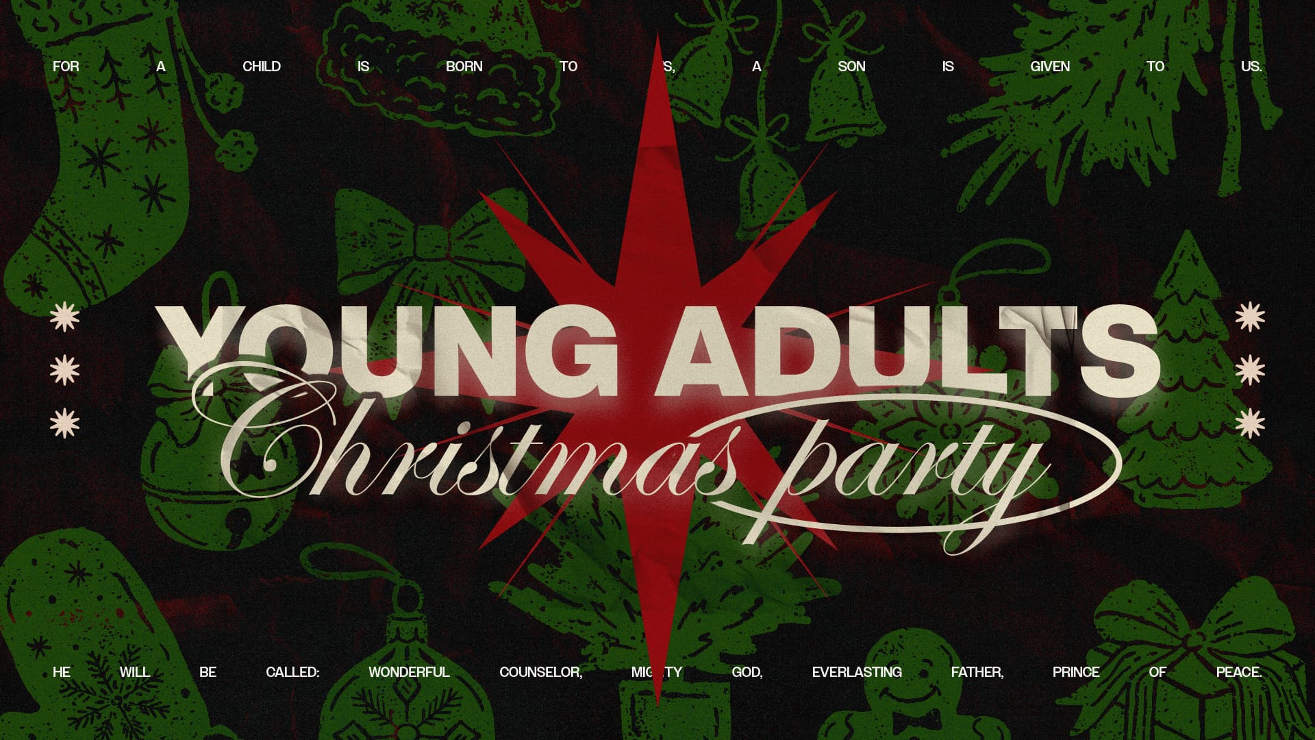 Young Adults Christmas Party – Event Design – CONCEPT 2b